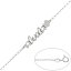  Pulsera personalizada de plata nombre y corazón modelo 252